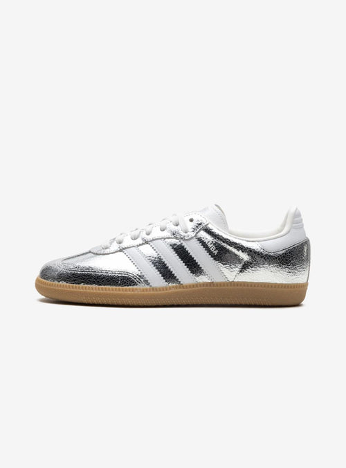 AD Samba OG Silver Metallic Cracked Leather